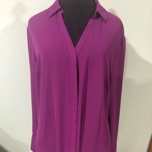 Beautiful silky fuchsia blouse